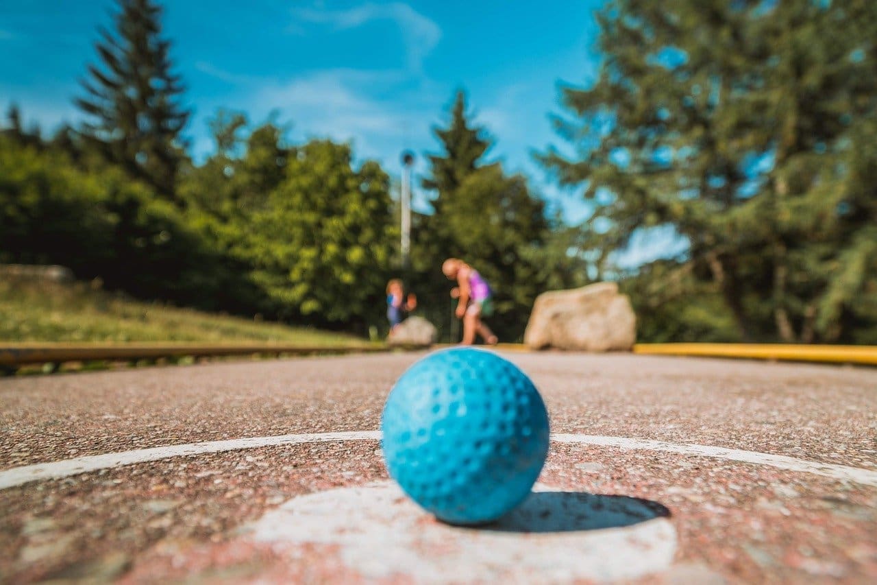 blue mini golf ball